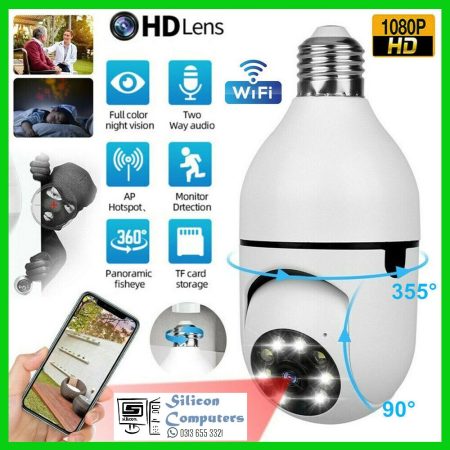Bulb Camera V380 Pro E27 360 Degree Led Light 2MP Single Lens